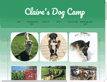 Tablet Screenshot of clairesdogcamp.com